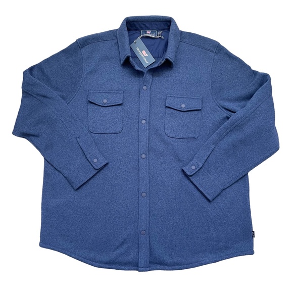 Vineyard Vines Mens Fleece Shacket, NEW WITH TAGS - Picture 1 of 7